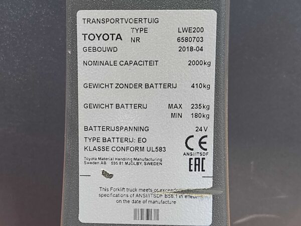 BT LWE200 - Pallettruck Elektro - Image 5