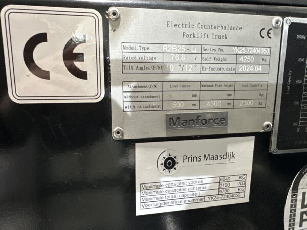 MANFORCE BULLDOG-E 2.5 - Vorkheftruck elektro - Image 4