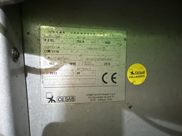 CESAB B416L - Vorkheftruck Elektro - Afbeelding 4
