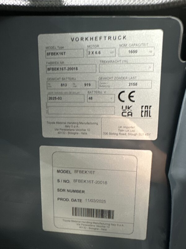TOYOTA 8FBEK16T - Vorkheftruck Elektro - Afbeelding 4
