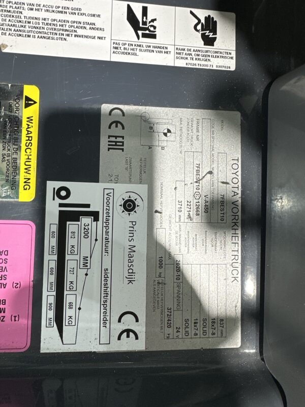 TOYOTA 7FBEST10 - Vorkheftruck Elektro - Afbeelding 4
