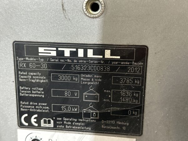 STILL RX60-30 - Vorkheftruck Elektro - Afbeelding 4