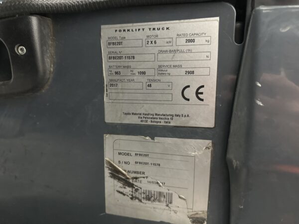 TOYOTA 8FBE20T - Vorkheftruck Elektro - Afbeelding 4