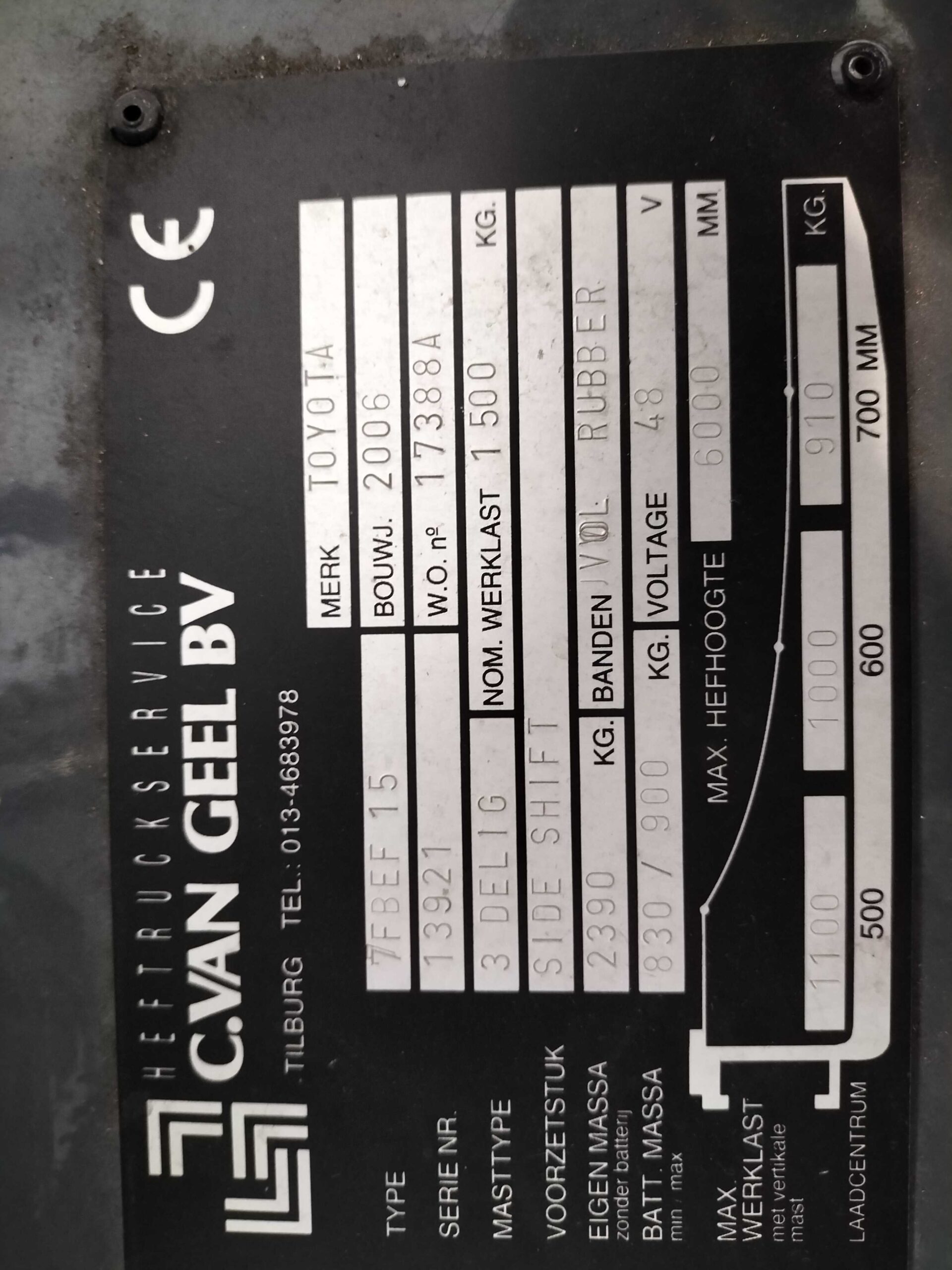 TOYOTA 7FBEF15 - Vorkheftruck Elektro - Afbeelding 4