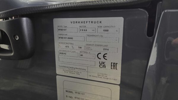 TOYOTA 8FBE15T - Vorkheftruck Elektro - Afbeelding 4