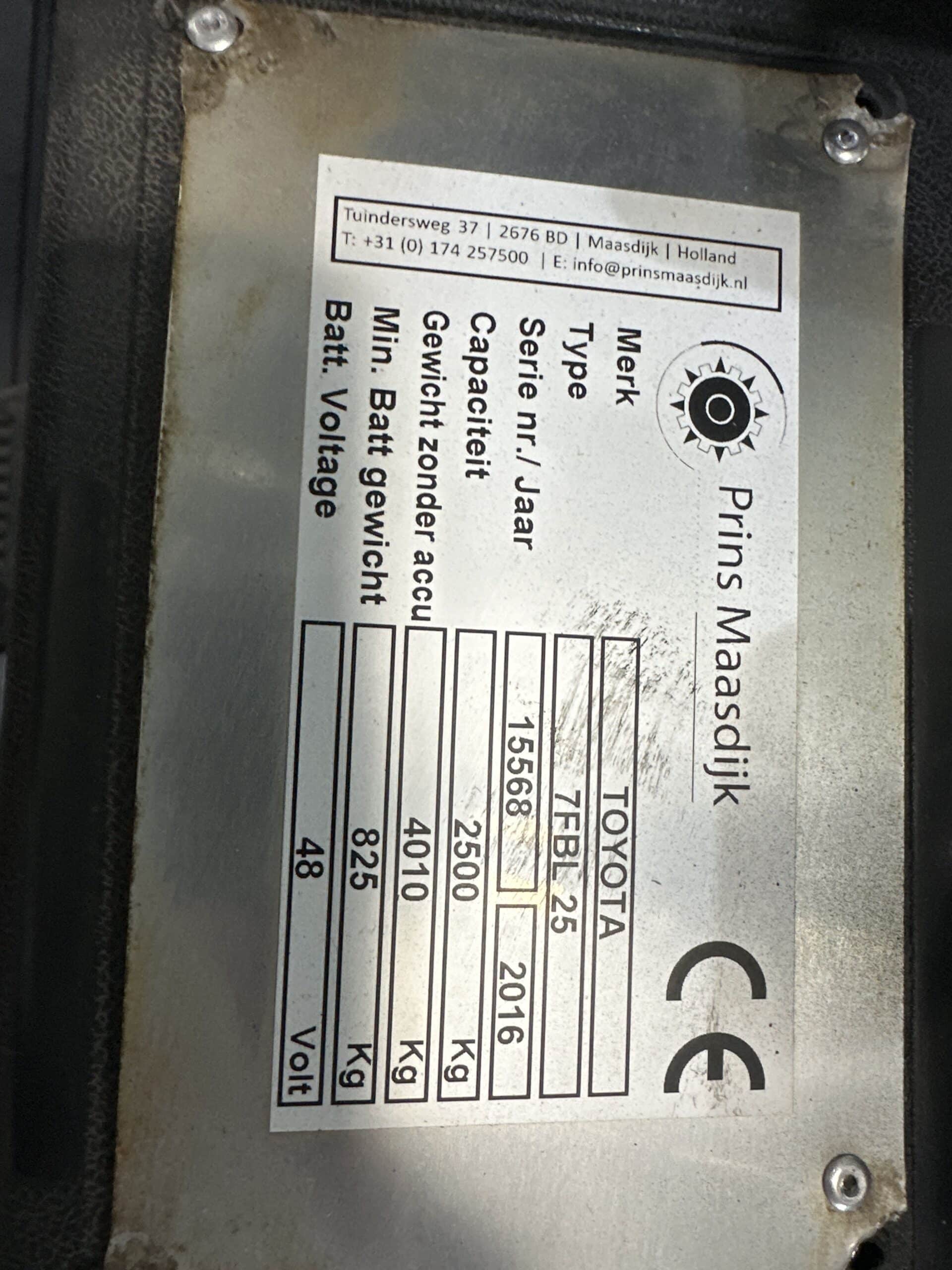 TOYOTA 7-FBL-25 - Vorkheftruck Elektro - Afbeelding 4